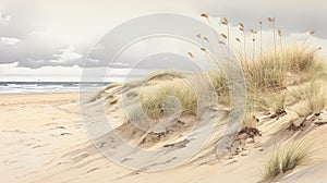 beach sandy dunescape coastal photo