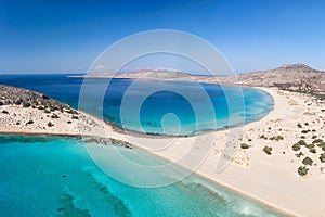 The beach of Sarakiniko next to Simos beach of Elafonisos island, Greece