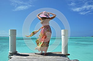 Beach scene. Exuma, Bahamas