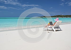 Beach scene, Exuma, Bahamas