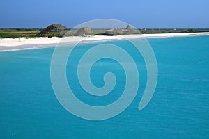 Beach scene in Klein Curacao