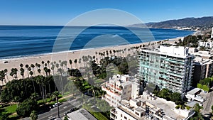 Beach Scene at Santa Monica in Los Angeles United States.