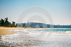 Beach scene showing sand