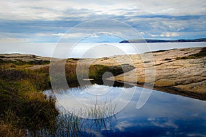 Beach scenery with clouds