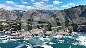 Beach Scenery at Highway 1 in California United States.