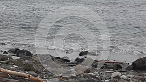 beach scenery of a north west beach in washington state