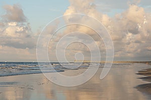 Beach scenic at dawn, Sunset Beach, North Carolina