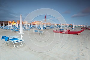 Beach scenic, Viareggio, Italy