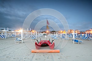 Beach scenic, Viareggio, Italy