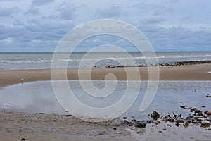 Beach and Sea, Overstrand, Cromer, Norfolk, UK