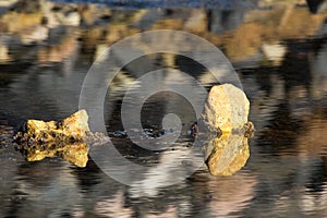 Beach, sea and rocks landscape photo