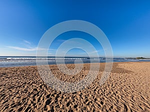 Beach sea sand and sky in sri lanka