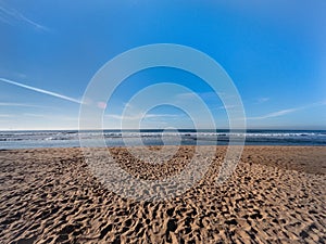 Beach sea sand and sky in sri lanka