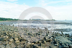 Beach and sea scenery in Dachan Bay, Xixiang