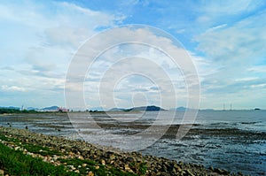 Beach and sea scenery in Dachan Bay, Xixiang