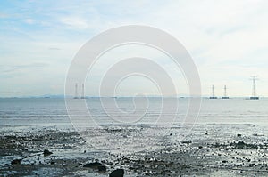 Beach and sea scenery in Dachan Bay, Xixiang