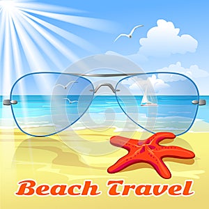 Beach, sea and sunglasses