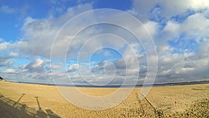 Beach in the seaside resort Travemuende, Germany (Time Lapse)