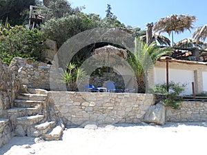 beach seating Greece