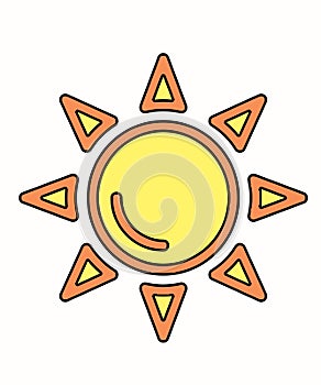 Beach, Shinning, Sun line icon 