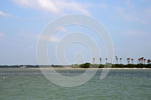 Beach shoreline with surf sand waves in Jaffna peninsula Sri Lanka