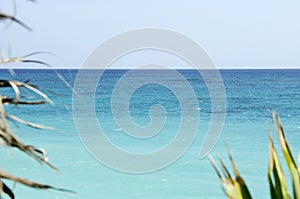 Beach in the side of the Tulum archeological site