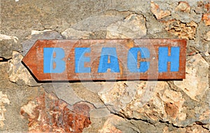 BEACH SIGN HOLIDAYS photo