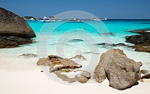 Beach of Similan Koh Miang Island in national park, Thai photo