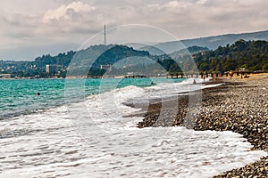 Beach Sinop in capital of Abkhazia Sukhumi photo