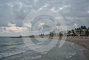 Beach in Sitges, Costa Dorada, Spain