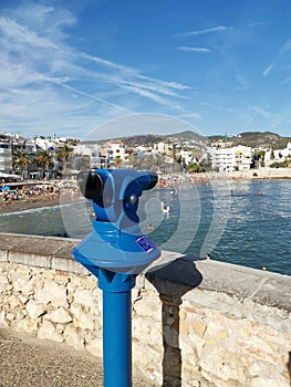 The beach in Sitges during summer