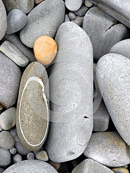 Beach: smooth pebbles
