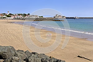 Beach of Socoa at Cibourre in France photo