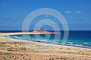 The beach on Socotra island, Indian ocean, Yemen