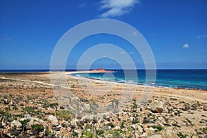 The beach on Socotra island, Indian ocean, Yemen