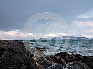 Beach at Sommaroya, Kvaloya, Norway