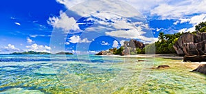 Strand Quelle auf der Seychellen 