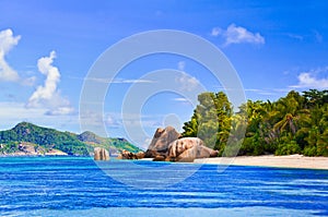 Beach Source d'Argent at Seychelles photo