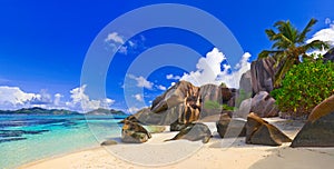 Beach Source d'Argent at Seychelles