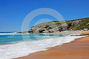Beach located in Suances, Spain photo