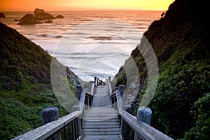 Beach stairs