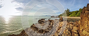 Beach and stone formations on the island Koh Libong, Thailand