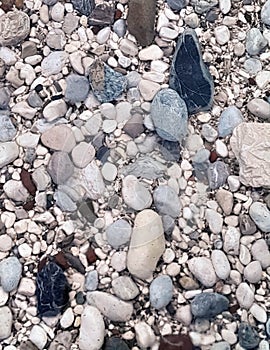 Beach stones as a natural background