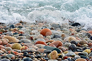 Beach Stones & Waves, Lake Superior, Ontario photo