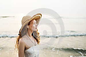 Beach Summer Holiday Vacation Traveling Relaxation Concept