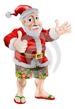 Beach summer Santa