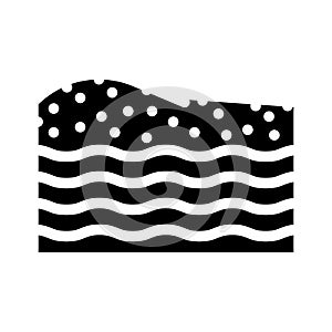 beach summer vacation glyph icon vector illustration