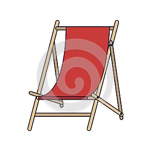 Beach sunchair isolated