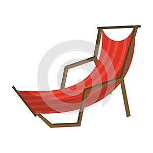 Beach sunchair isolated cartoon symbol