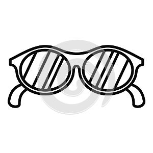 Beach sunglasses icon outline vector. Safety insurance